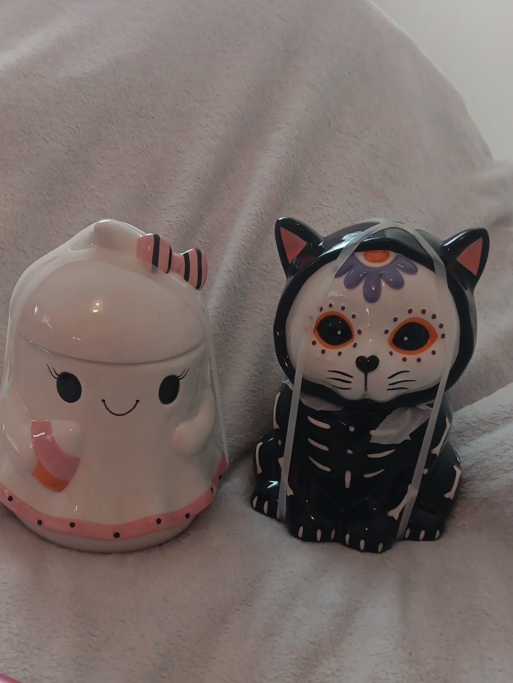Halloween Cookie Jars Choice Of Cat Or Ghost NWT